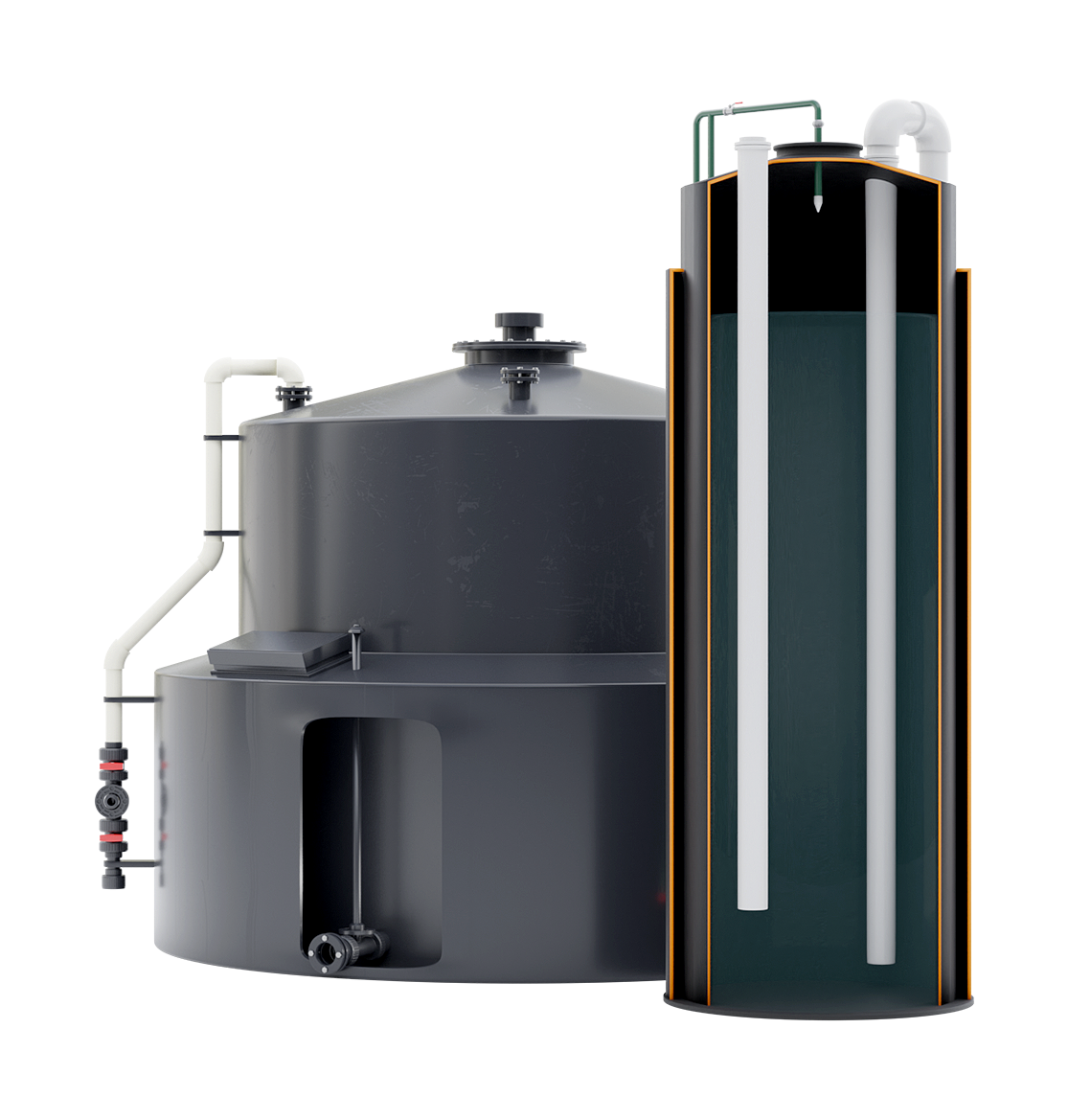 Black bunt and chemical storage tank