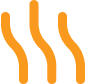 wave icon to demonstrate high temperature resistance
